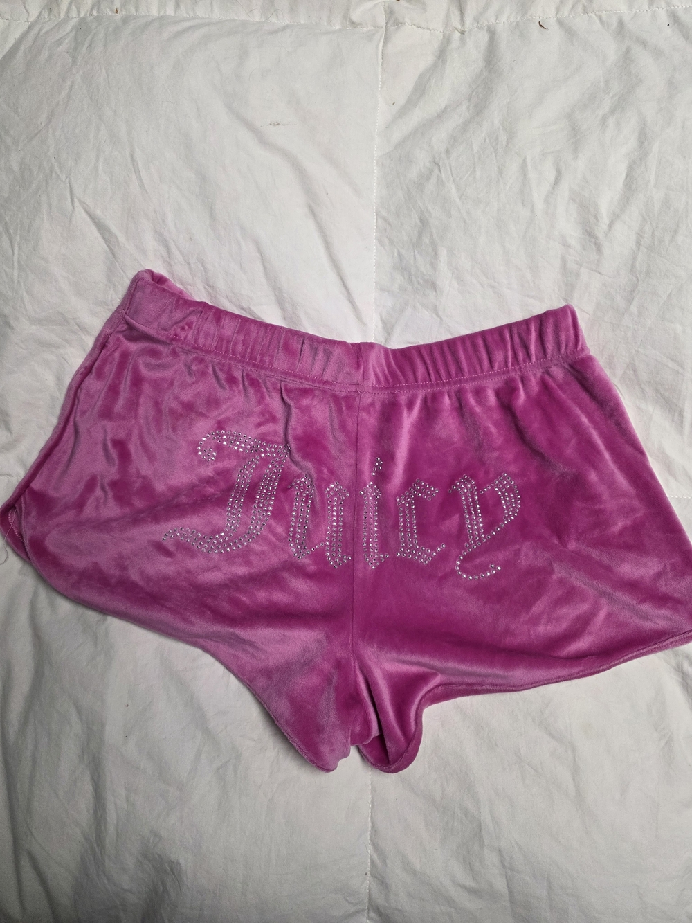 Juicy Couture Pink Velour Logo Women's Shorts